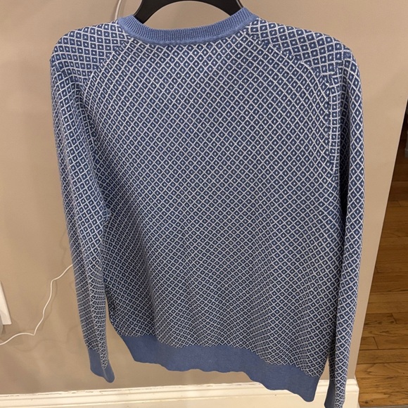 Brooks Brothers Supima Cotton Cashmere V-Neck Blue Diamond Sweater - Picture 7 of 7